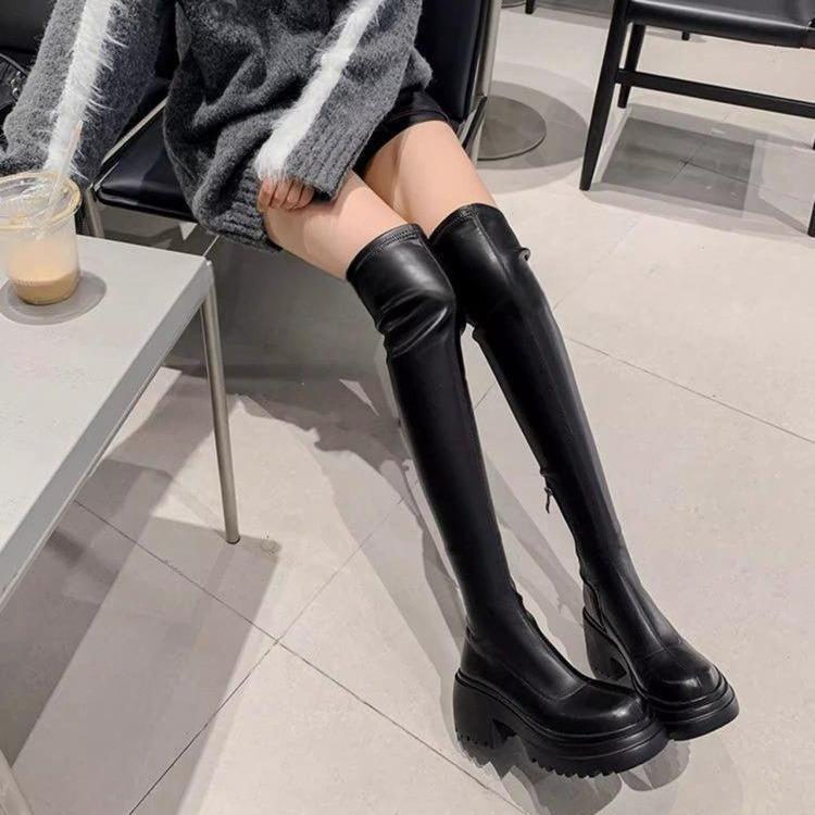 Uncle Long Legs Women's Shoes Over Knee Boots Children's Platform Boots Elastic High Tube Spice Girls Boots