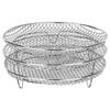 3 Layers Air Fryer Dehydration Rack Stackable Space Saving 304 Stainless Steel For Pressure Cookers