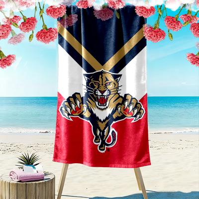 Пляжное полотенце с принтом Florida Panthers, Большое, Мягкое, Быстросохнущее, для Пляжа, Кемпинга, Плавания
