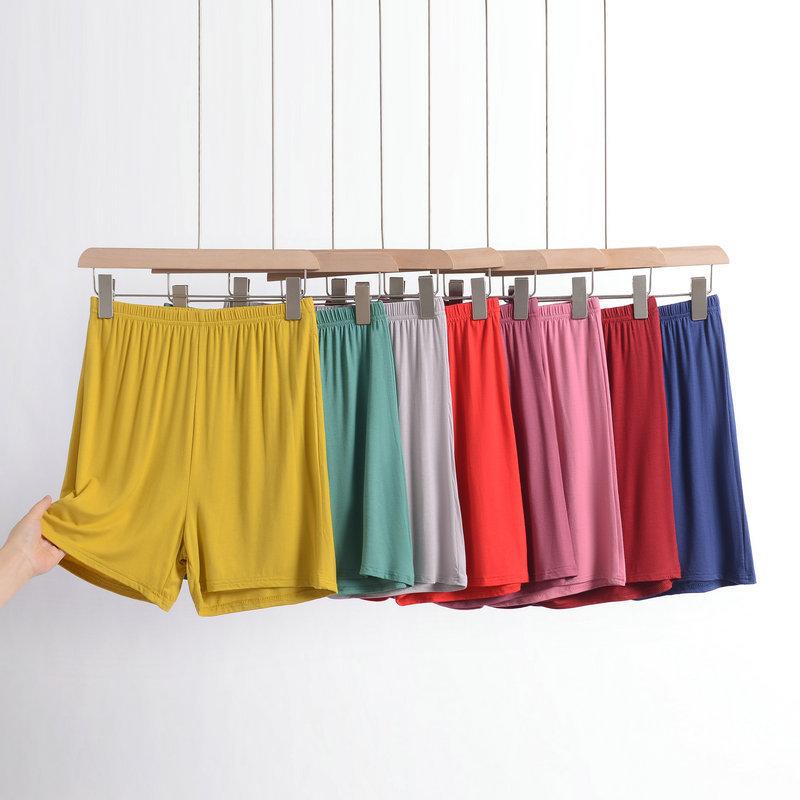 Модальные шорты Wide Leg, однотонные летние женские шорты выше колена, большие размеры, свободные спальные шорты