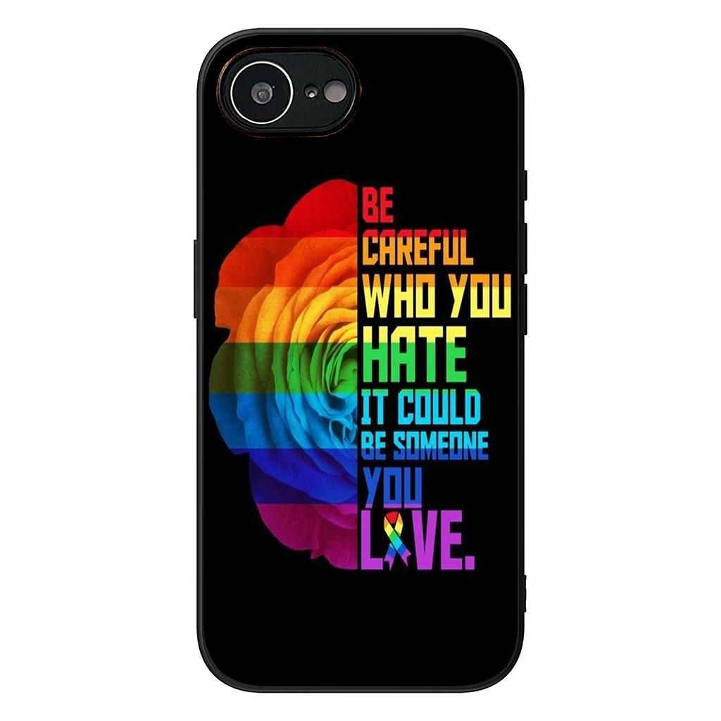 Love Is Love LGBT Rainbow Heart LGBTQ Case for Samsung Galaxy A36 A17 A26 A07 A35 A54 A53 A13 A33 A34 S8 S9 S20 S21 FE S10 Plus