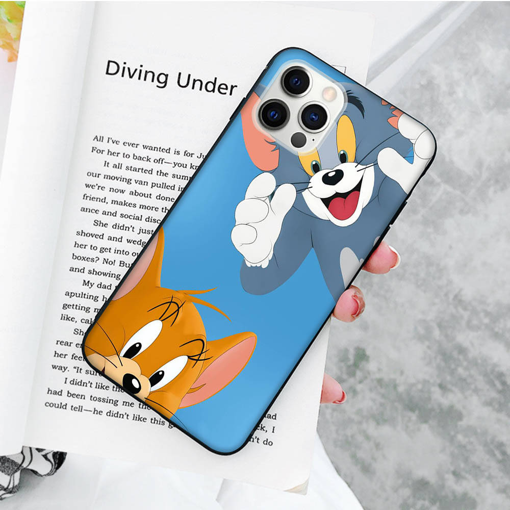 Мягкий чехол JT47 Cat Tom and Mouse Jerry для OPPO Reno 8 6 5 4 Pro Plus Find X3 A17 A3 A31 A38 A40 A53 A54 A55 A74 A76 A78 A77 A80 A94 A95 A96 Lite