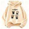 Boys Girls Fashion Coffee Cat Graphic Hoodie Kids Cat Children's Sweatshirt Hoody Casual Hoodies