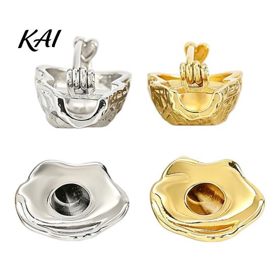Vintage Style Brooch Peanut/Calla Shaped Flower Insert Brooch, DIY Wearable Bouquet Holder Metal Clothing Ornament Clip, Vase Lapel Pin for