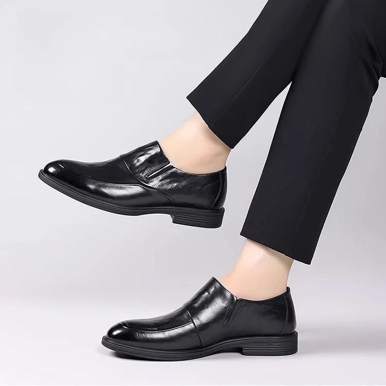 Социальная обувь для мужчин Высокое качество Официальная Остроносая Низкая цена Повседневная Деловая 39 Кожа 2024 Тренд Офис Новая Модельная обувь Мужская