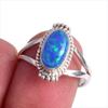 Кольцо из чистого серебра 925 пробы с натуральным эфиопским опалом ручной работы S.8 h6f43