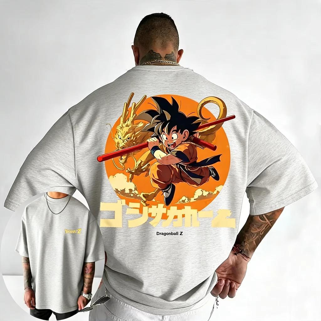 Dragon Ball Модные Горячие Товары Аниме Футболка с Принтом Goku Летняя Новинка 2026 Мужская и Женская Свободная Повседневная Уличная Мода Топ