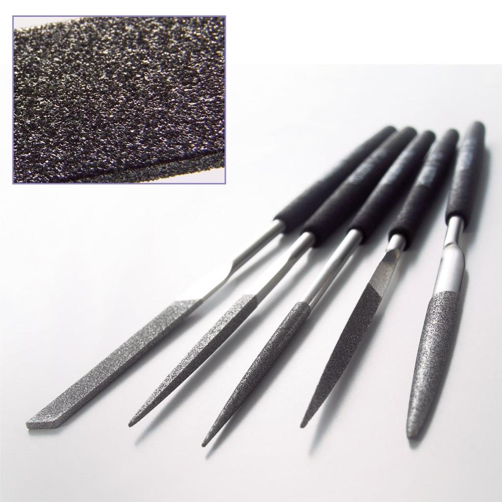 HOZAN Diamond File for precision machining of hard and Tip x heat-treated materials. Grit #200, Shape Flat, size 5.8 1.1 mm, K-182