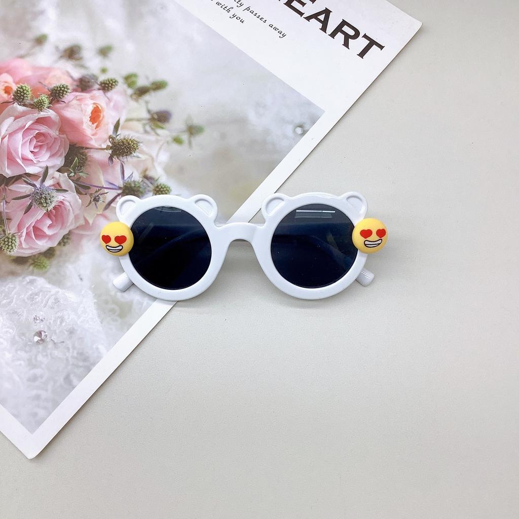 Модные детские солнцезащитные очки с милым медведем, детские солнцезащитные очки, мужские и женские солнцезащитные очки в форме сердца с защитой от ультрафиолета