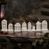 Miniature Garden Gravestone Markers 10Pcs Mini Tombstone, 3D Printed Unpainted Model Kit, Micro Cemetery Graves for Models Diorama Accessories,