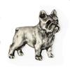 Французский бульдог, Frenchie I - посеребренная брошь в виде собаки, элегантная булавка, украшение на лацкан пиджака от бренда Art-Dog