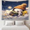 Happy Puppy Tapestry for Bedroom Aesthetic Classroom Tapestries Wall Hanging for Living Room Dorm Office,Ideal Creative Gift
