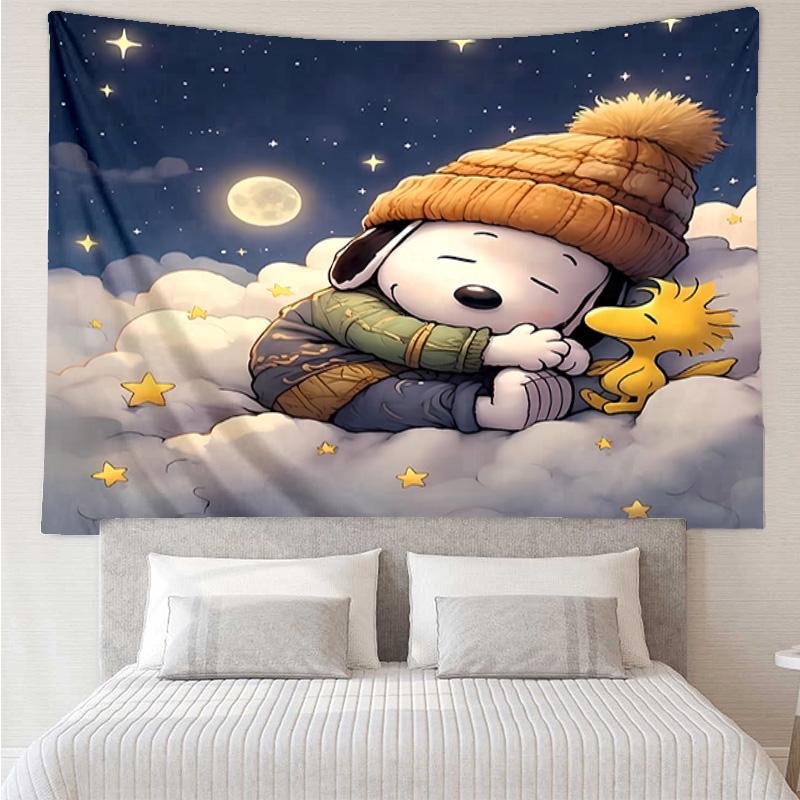 Happy Puppy Tapestry for Bedroom Aesthetic Classroom Tapestries Wall Hanging for Living Room Dorm Office,Ideal Creative Gift