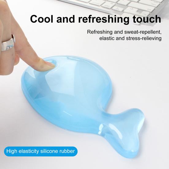 Ergonomic Wrist Guard Anti-Slip Transparent Design Creative Shape Silicone Elbow Pad Cushion Cute Clear Mouse Wrist Pad