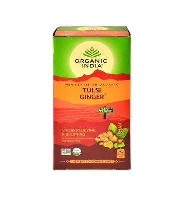Чай с Тулси и Имбирем (25 пак, 1,74 г), Tulsi Ginger Tea,  Organic India