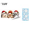 Christmas Gifts for Friends Window Stickers, Static Cling Santa Claus Snowman Reindeer Decals, Removable PVC Stickers Holiday Glass Clings Home
