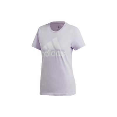 Футболка Must Haves Crew Neck Solid Logo Print T-Shirt Women T Shirts Purple Gray FQ3240