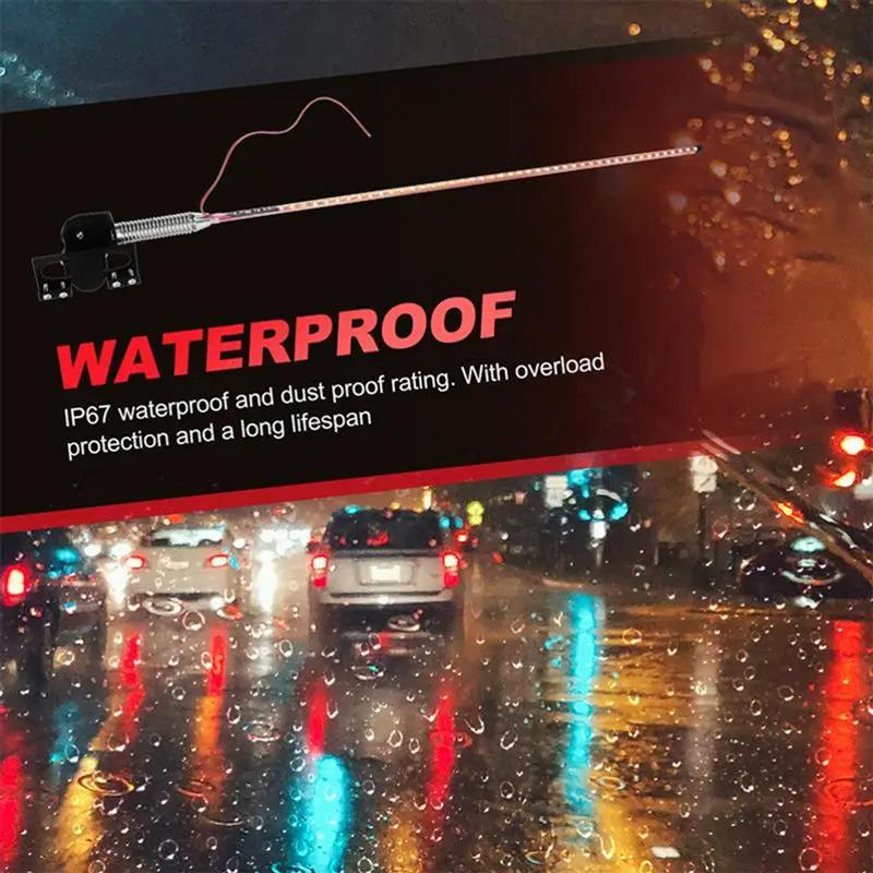Автомобильная 12-24В Универсальная Антенная Лампа Декорация RGB Водонепроницаемые Светодиодные Антенные Огни Красочная Стример Мигающая Навигационная Лампа