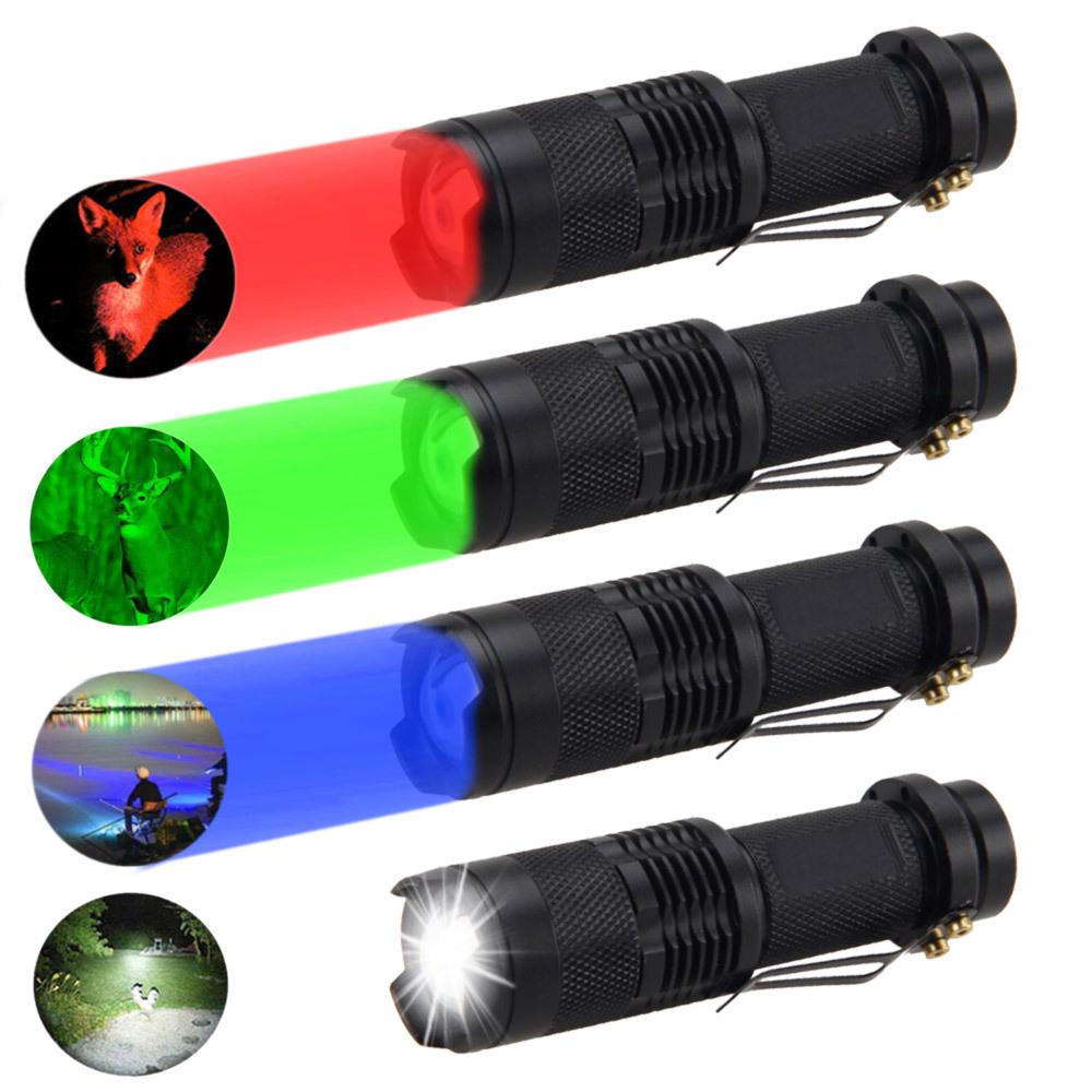 Zoom Mini SK68 Strong Light Flashlight with Pen Clip for Camping