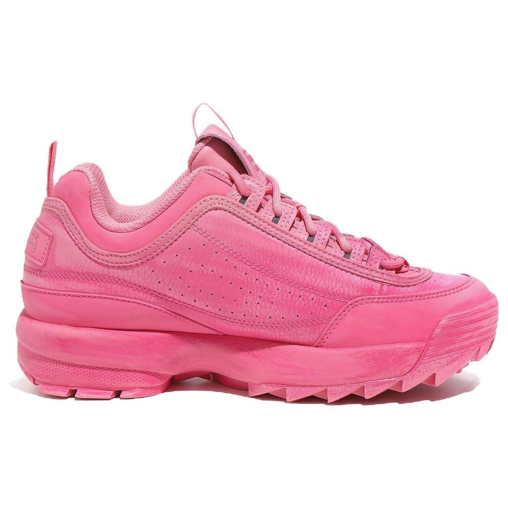 FILA Disruptor 2 Dying Abrasion Resistant Low top Casual Shoes Unisex Red Korean Style 1FM01863F_650