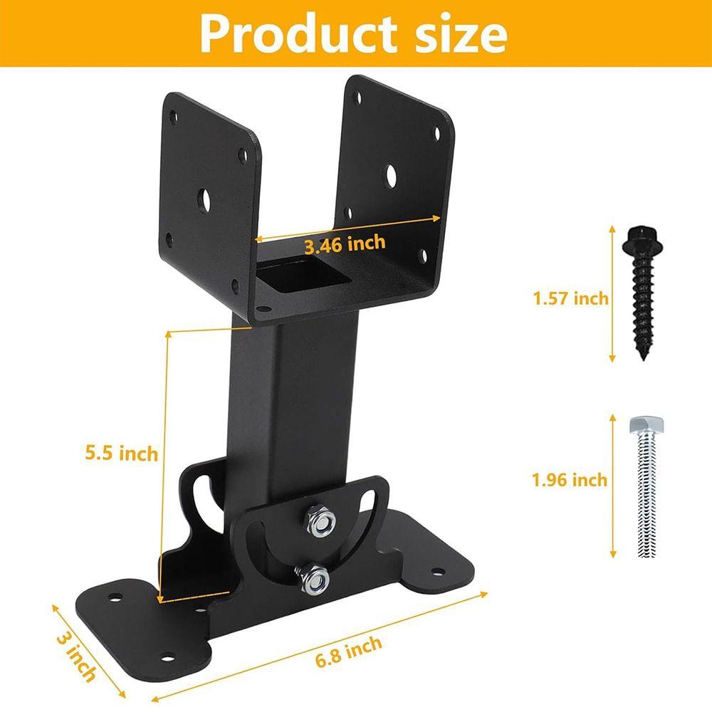 1 Pack 180 Degree Heavy Duty Roof Brackets Adjustable Pergola Roof Brackets for Wood Gazebo Pergola