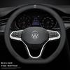 hijk1 ·Anti Slip Leather Steering Wheel Cover Car Driving Handle Covers For VW GTI Polo Golf Passat Tiguan Arteon Touareg Taigo Caddy