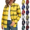 Women's Shirt Long Sleeve Buttons Up Jacke With Pocket