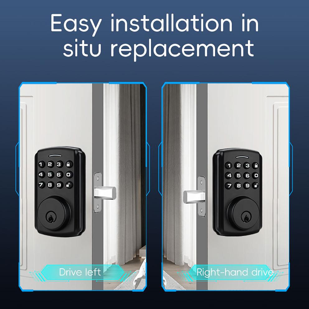 Интеллектуальный замок для деревянной двери офиса, полностью автоматическое запирание, защита от граффити через приложение с паролем