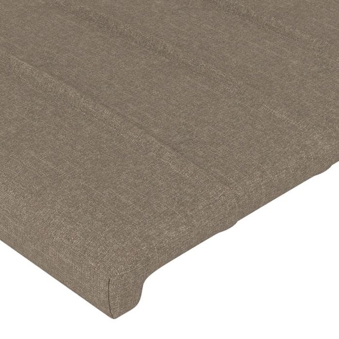 Maison Exclusive - Tête de lit Taupe 200x5x118/128 cm Tissu