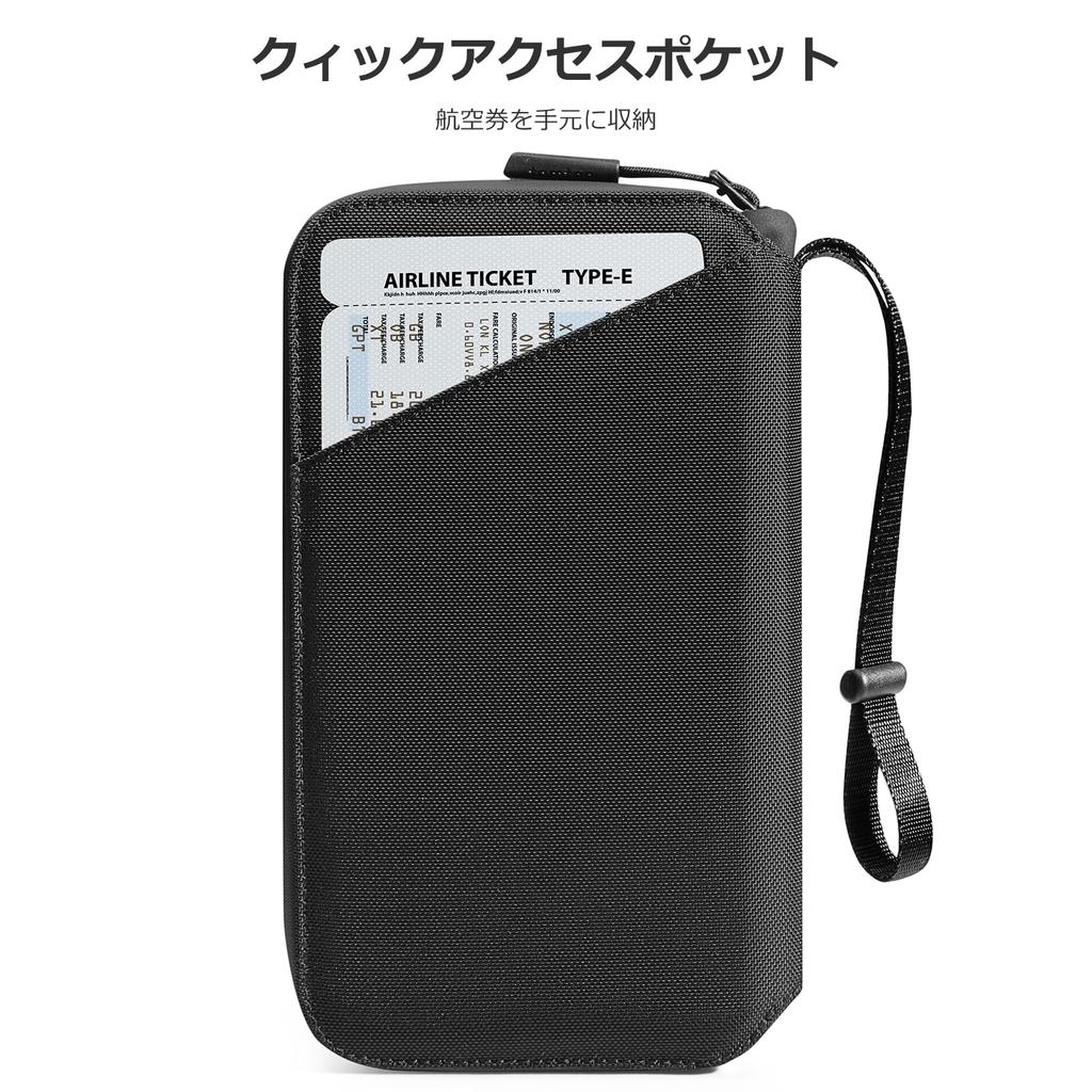Passport Passport Holds 4 Large Card Passport Water Overseas Business Family Black [tomtoc] Case, Anti-Skimming, Cover, Books, Capacity, Holder,