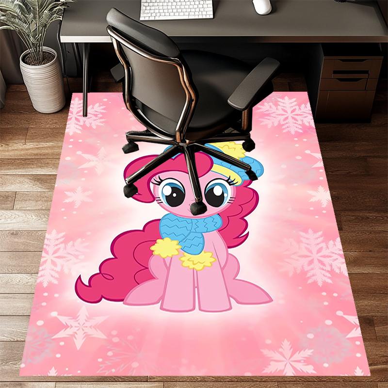 Pinkie Pie Polyester Carpet, Soft Indoor Mat for Office Chair, Living Room, Computer Desk - Decorative Home Office Rug Design