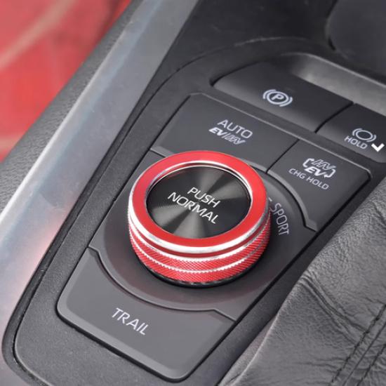 Красная алюминиевая накладка на ручку регулировки PUSH NORMAL для Toyota RAV4 Hybrid -2025