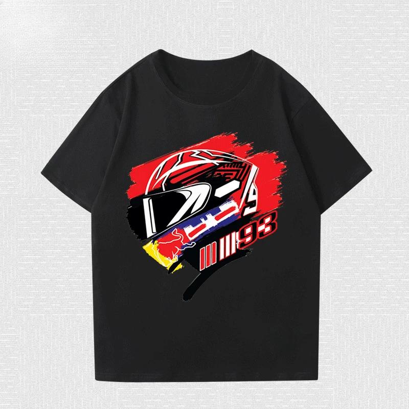 2025 Summer New MOTO93 Men Marquez Motorcycle Memorial T-Shirt Racing Suit Motorcycle Suit Cotton Short-sleeved Unseix T-shirt