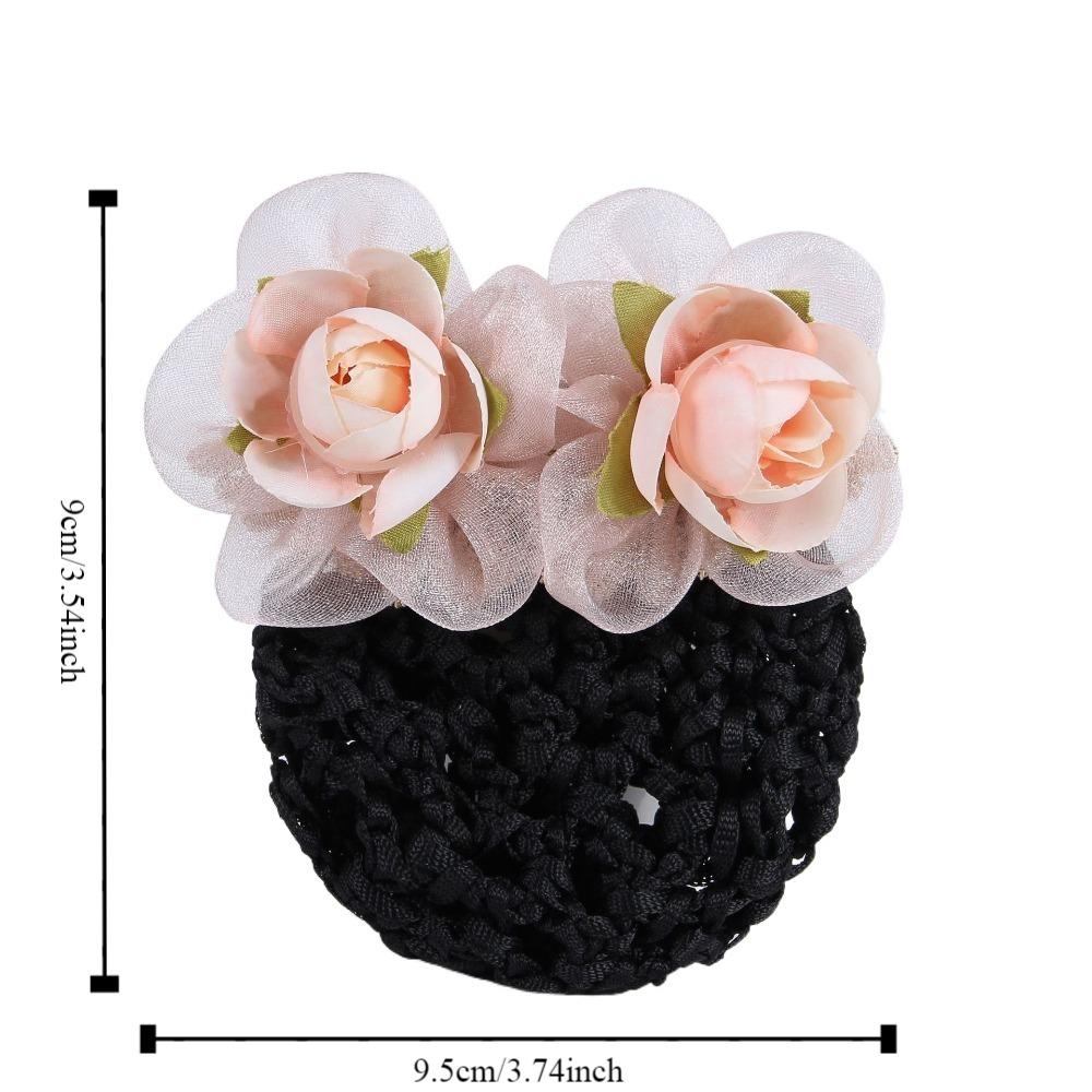 Цветочная шпилька для волос Женская пружинная заколка для волос Головной убор с заколкой-сеткой Винтажная корейская заколка-снуд для волос Женская