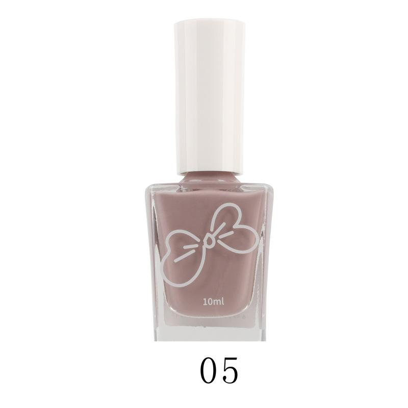 Oil-based Nail Polish No Bake Fast Drying Non-peelable Non-slip Safe Odorless Nude Color Nail Salon Nail Polish