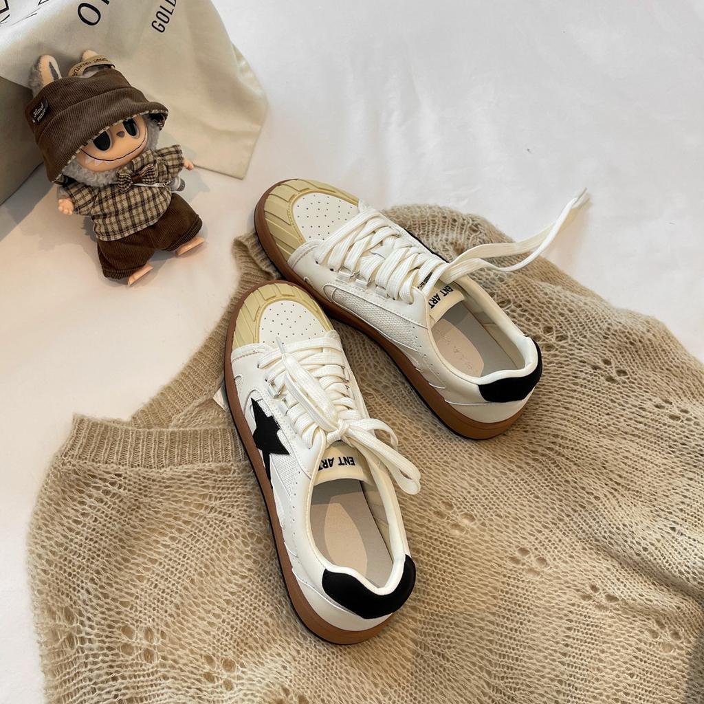 Корейские кроссовки, уменьшающие возраст, 2025 новинка, старые, ретро, универсальные, маленькие грязные кроссовки, повседневные спортивные немецкие тренировочные кеды на платформе, женские