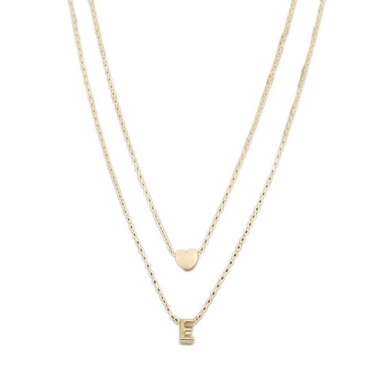 Женское ожерелье, сплошной цвет, полированный двухслойный антидеформированный женский кулон в форме буквы, подарок