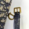 [Pre-Owned] Saddle Classic Oblique Print Belt Embroidered Saddle Bag Shoulder Crossbody Bag - Good #TECPF9