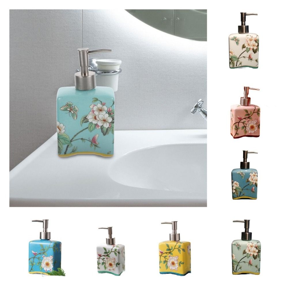 Дозатор мыла для рук в китайском стиле, многоразовый дозатор для лосьона, контейнер для шампуня, ванная комната