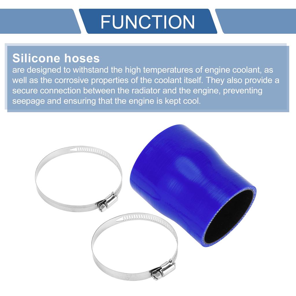 X AUTOHAUX 1 комплект 70мм/2,76"-80мм/3,15" ID 100мм/3,94" Длина 0 градусов Черный Синий Шланг