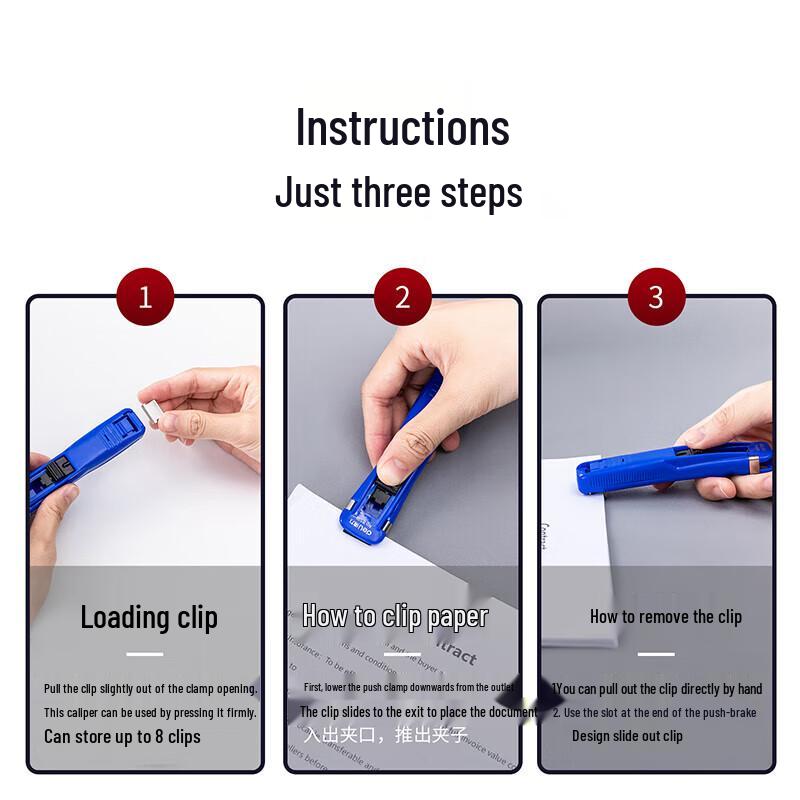 Deli 8591 Push Clip Dispenser