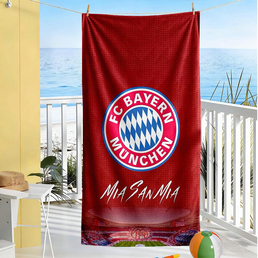 Bayern Munich Beach Towel Super Soft Microfiber Quickdry Fabric Comfortable Lightweight Perfect for Traveling Yoga Camping and Swimming