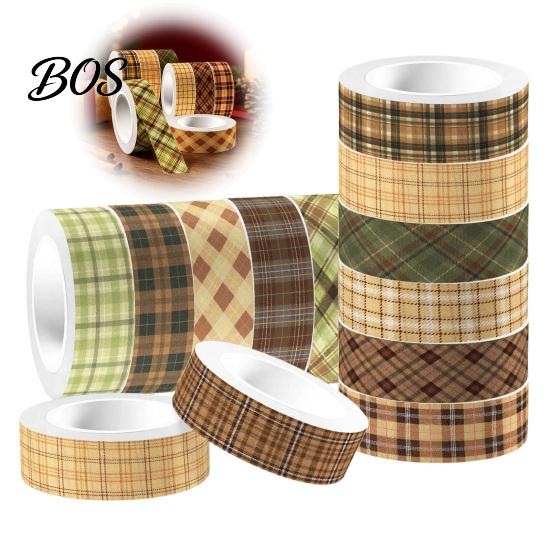 Decorative Masking Tape 12PCS Assorted Patterns Washi Tapes, Japanese Paper Tape, 15mm Planner Stickers Wide Wrapping for Scrapbooking Journals