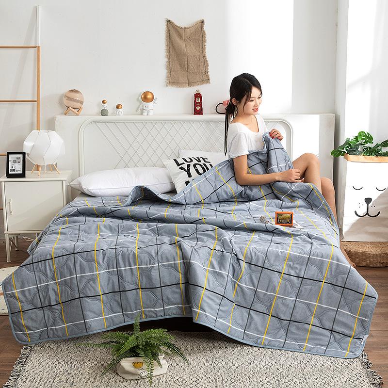 Промытое водой хлопковое одеяло с кондиционером, летнее прохладное одеяло, весеннее и осеннее одеяло, летнее профессиональное одеяло