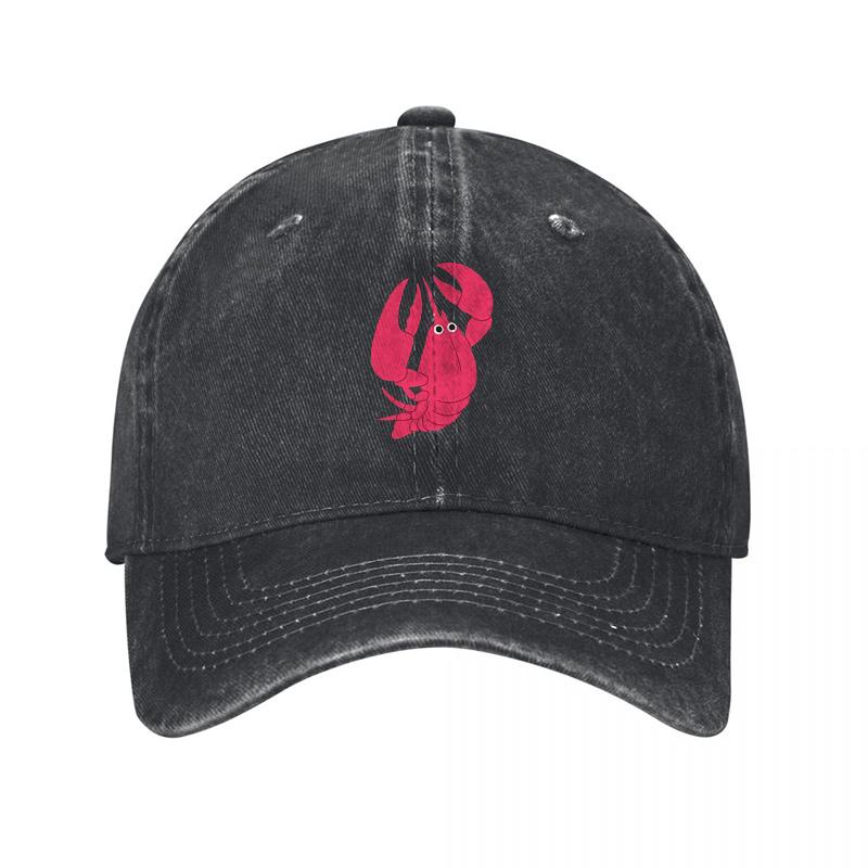 Red Lobster Logo Washed Canvas Baseball Cap Classic Adjustable Fit Unisex Hat for Outdoor Activities and Casual Wear