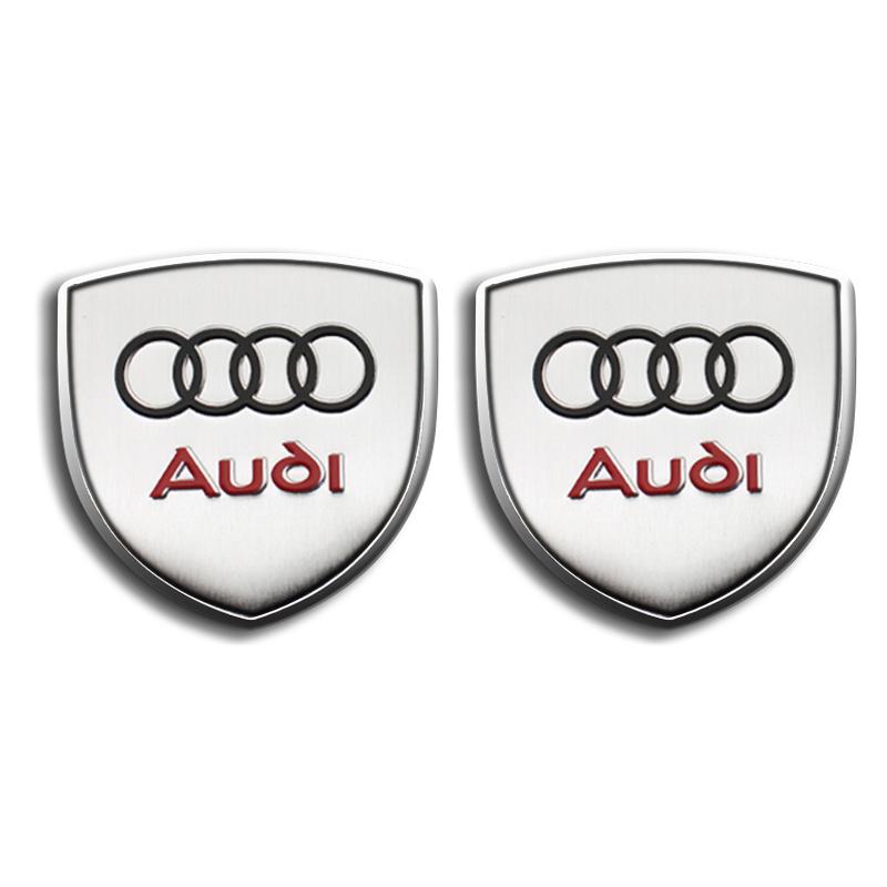 1/2Pcs Car Metal Badge Sticker Emblem Decoration Decal For Audi A3 A4 A5 A6 A7 A8 Q3 Q5 Q7 Q8 B5 B6 B7 B8 TT Sline RS6 Accessory