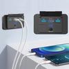 Dual QC3.0 PD 3 Ports Car Charger Socket USB Panel Fast Charging Car Power Outlet Adapter with Voltage Display for Bus RV ATV Truck Boat 12V 24V