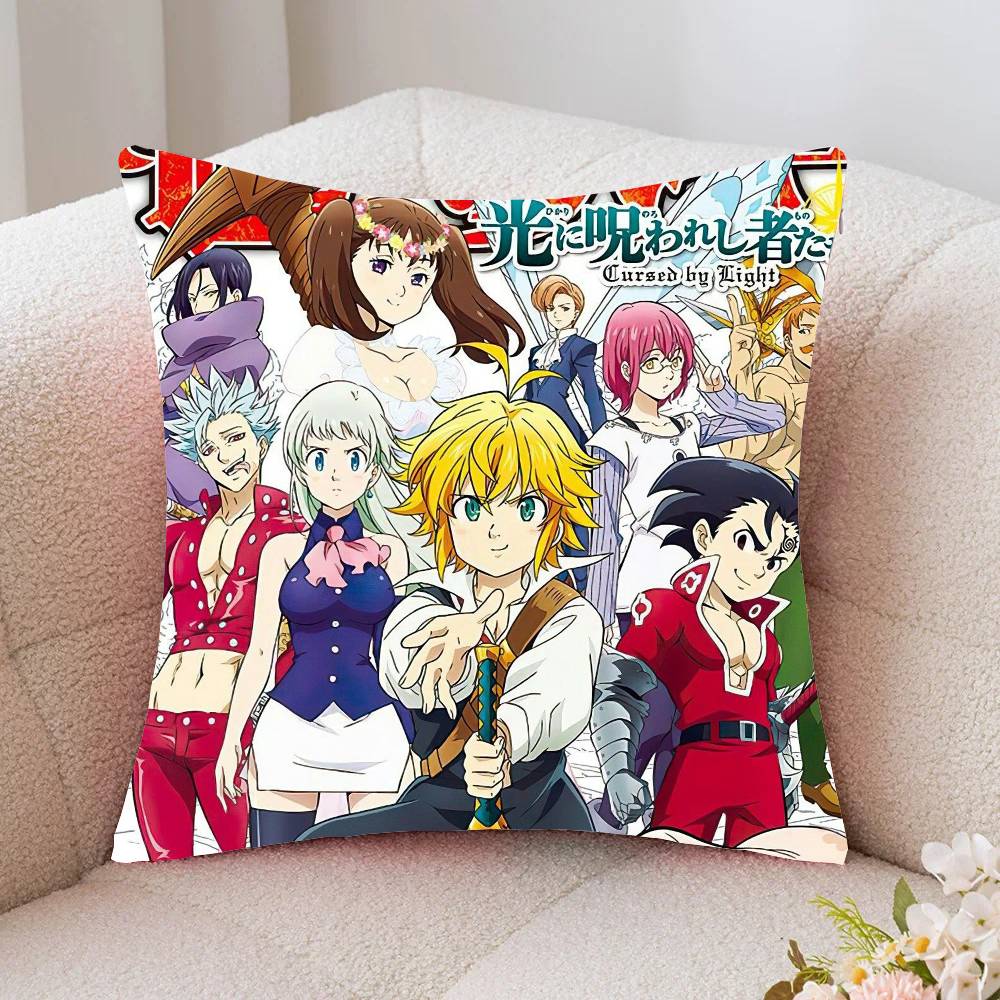 The Seven Deadly Sins Anime Pillow Case Fashion Square Pillowcase Bedroom Sofa Room Ins Decoration Leisure