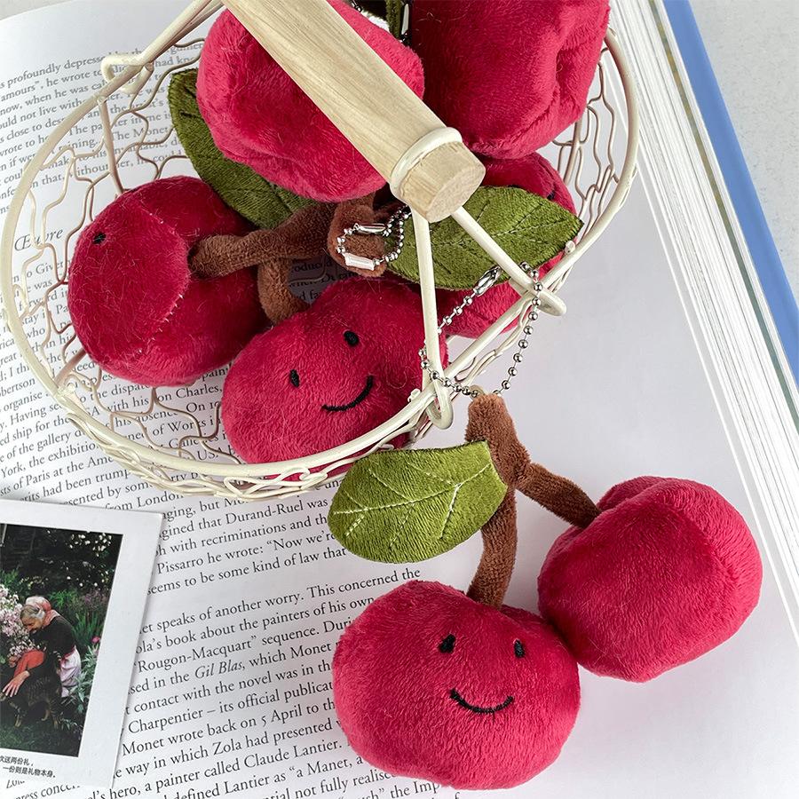Корейский Милый Плюшевый Кулон-Вишенка, Подвеска для Сумки, Брелок, Украшение для Упаковки, Подарочная Кукла