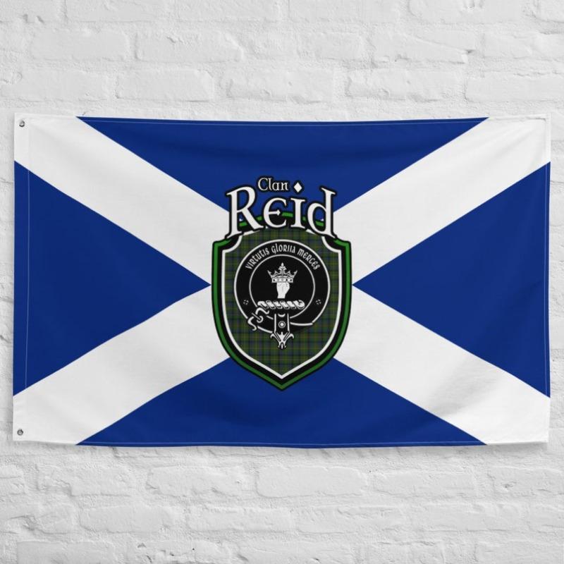 Reid Family Scottish Clan Crest, Scottish Flag 91.44x152.4 cm | Scottish Home Gift | Scottish Reid Family Flag, Durable Polyester Material, Suitable f